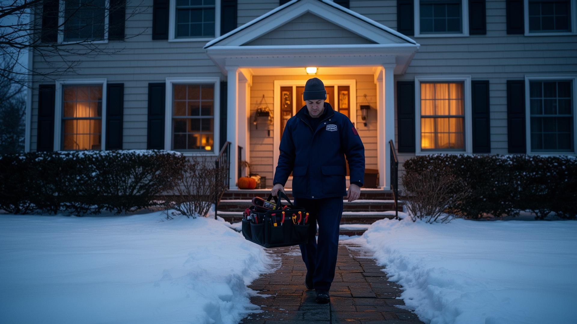 Emergency HVAC Repair on Long Island — EPA 608-certified HVAC technician on the job